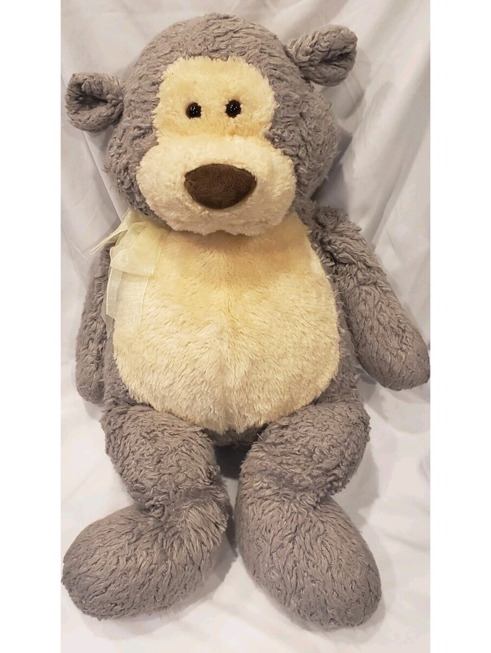 GUND G5.0 Teddy Bear Plush Gray Cream Stuffed Animal "Fuzzy" 4037814 24"